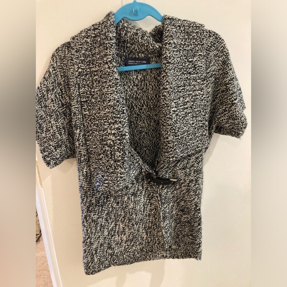 Belted sweater/ruana type top